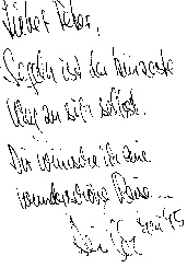 Faksimile von Clark Stede